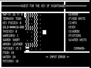 Quest for The Key of Nightshade (TRS-80)