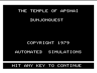 Temple of Apshai (The) (TRS-80)